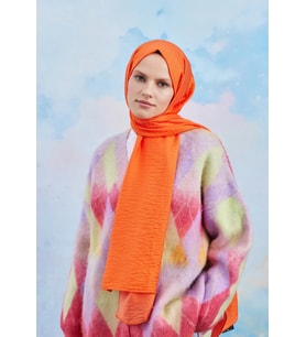 Orange Emproyal Tensel Karla Şal