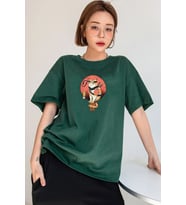 Unisex Shinobi Baskılı T-shirt (Yeşil)