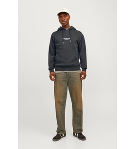 Jack & Jones Erkek Kapüşonlu Sweatshirt - Vesterbro (Antrasit)