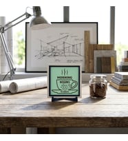 Güne Kahveyle Başlayanlar İçin Modern Dekoratif Obje, Çalışma Masanıza Keyif Katan Tasarım 10x10 cm