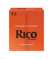 D'Addario RIA1035 Rico Orange Box Soprano Saksafon Kamışı No: 3.5 (İleri Seviye/Eğitim) - 10'lu Paket  Güçlü Hava Desteği Gerektiren Kararlı Ses Yapısı