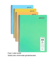 FLEX Pastel Defter A4 80 Yaprak Kareli 1 Adet