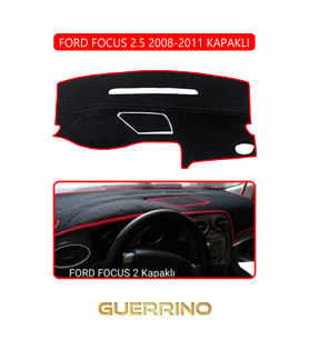 FORD Focus 2,5 (2008-2011) kapaklıTORPİDO KORUMA HALISI KIRMIZI KENAR