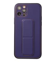 Pilelistore   iPhone 12 Pro Kılıf Coco Deri Standlı Kapak - Mor