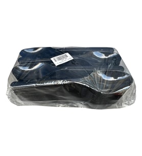 Plastik Siyah Kaşık - Parti Davet Piknik Çorba Yemek Kaşığı - 18 Cm. - 100'lü Paket