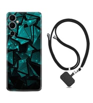 Tecno Pova Neo 2 Kılıf Resimli Boyun Askılı İpli Desenli Silikon Green Prizmas 1348