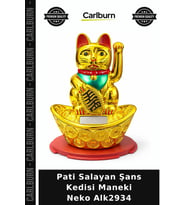 Özel Üretim Hediyelik Dekoratif Pati Salayan Şans Kedisi ( Maneki Neko ) Alk2934