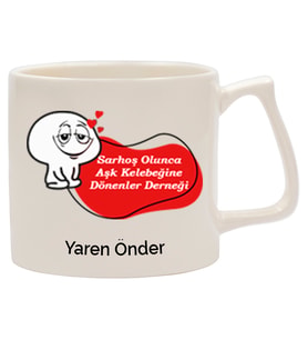 İsme Özel Kupa Bardak - Aşk Kelebeği