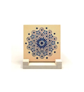 Geometrik Desen Baskılı Taş Masaüstlük 10X10