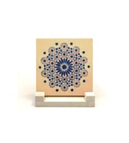 Geometrik Desen Baskılı Taş Masaüstlük 10X10