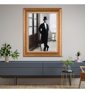 Altın Paspartulu Atatürk  Çerçeveli Tablo C143 (Gold)