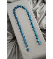 Hematit Doğal Taş Parlak Mavi Gemi Çapası Kesim 13x11mm Dizi