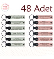 Beyaz & Y Ağzı, Kurumsal Seminer Katılımcılarına Hediye, 48’li Set, Mesajlı Deri Hatıra Anahtarlık