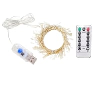 #Led Dekorasyon Ambiyans Aydınlatma 6 Metre Gün Işığı Kolay Uzaktan Kumandalı 8 Modlu Usb'li 200 Led