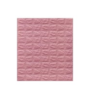 Kendinden Yapışkanlı Sünger Pembe Tuğla Duvar Paneli 70x77 Cm 6 Adet (Karışık)