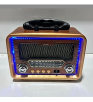 Led Işıklı Nostaljik BT Radyo (Kahverengi)