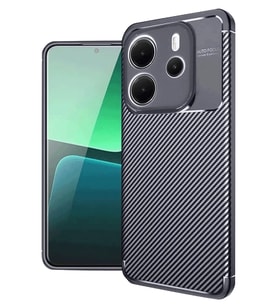 Redmi Note 14 4G Kılıf Auto Focus Karbon Kapak - Lacivert
