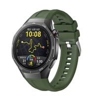 Huawei Watch GT 6/5 Pro 46mm Kordon Spor Silikon Band Lansman 1e1 Uyumlu 130 (Yeşil)