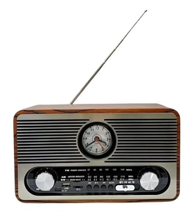 ATASBEY RT-566 Klasik RETRO Saat Görünümlü , Nostalji Bluetooth/USB/Sd/ Radyo Mp3 Player Müzik Kutusu