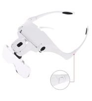 5 Lens 1.0X-3.5X 2Led Işıklı İle Ayarlanabilir Gözlük Büyüteç 9892B2