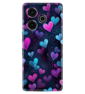 Pova 6 Pro (LI9) Kılıf Boutique Baskılı Resimli Mavi Kalp Pcode -082