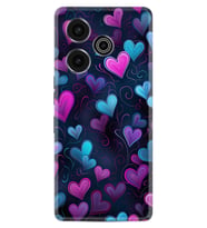 Pova 6 Pro (LI9) Kılıf Boutique Baskılı Resimli Mavi Kalp Pcode -082