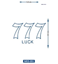 777 Şans Melek Sayısı 5 cm Minimal geçici Dövme Yarı Kalıcı Geçici Dövme