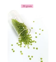 Dökme Cam Kum Boncuk (8/0) 3 mm - 20 Gram - Şeffaf Yeşil - BNC167