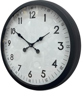 60 Cm Siyah Dekoratif Metal Duvar Saati
