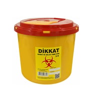 5 lt Sarı Tıbbi Atık Kovası, Hijyenik ve Dayanıklı Sağlık Malzemesi
