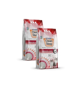 Clean Step Aktif Karbonlu Topaklanan Ince Tane Bentonit Kedi Kumu 10 Lt * 2 Adet