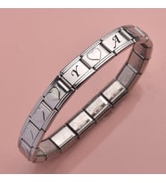 Always Love Harfli Kalpli İtalyan Charm Bileklik Çelik Takı Aksesuar