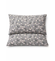 More Home Pamuklu  Yastık Kılıfı (2 Adet) 50 x 70 cm  Papatya Gri Beyaz