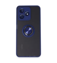 Realme C53 Kılıf Montreal Yüzüklü Silikon Kapak - Lacivert