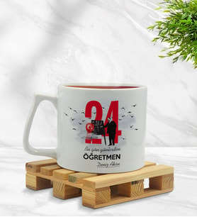 BK Gift Kişiye Özel Öğretmenler Günü Middle Beyaz Kupa Bardak- 4, Öğretmene Hediye, Öğretmenler Günü