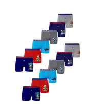 Dode Flora Tutku 0253 Erkek Çocuk Karışık Desenli Ekonomik 12 li Paçalı Boxer