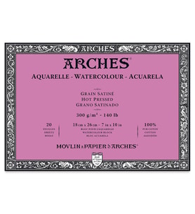Arches Suluboya Blok Hot Press Natural White 300 gr 18x26 cm 20 Sayfa 