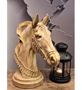 ARAP AT KAFASI BİBLO 35cM (Antik Bej)