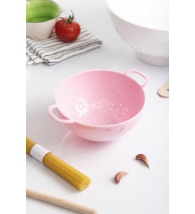 Akrilik Pembe Pirinç Süzgeçi & Bakliyat Süzgeçi (3 Su Bardaği Ölçülü)