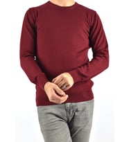 ET 3621 TWİSTER BİSİKLET YAKA KAZAK (Bordo)
