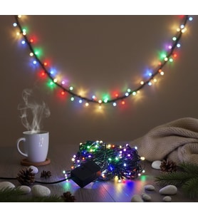 LED Damla Uçlu RGB Dekoratif Işık 10 Metre 100 (Çok Renkli)