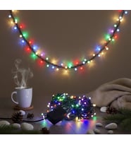 LED Damla Uçlu RGB Dekoratif Işık 10 Metre 100 (Çok Renkli)