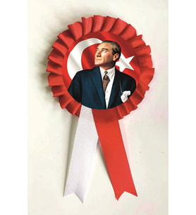 Atatürk saten kokart  ROZET 10 adet