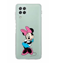 Samsung Galaxy A22  Kamera Korumalı  Kapak Minnie Mouse Tasarımlı  Şeffaf Kılıf