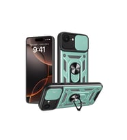 Iphone 16E Kılıf Pars Lens Yüzüklü Silikon - Yeşil