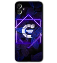 Galaxy A05 Kılıf HD Desen Baskılı Kılıf - Dark Neon Yaprak G Harfi