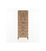 Hyperion Dolap 2 Raflı 3 Çekmeceli 4 Kapaklı 60x44x163 Çam-Çam