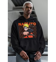 Naruto Uzumaki Baskılı Unisex Oversize Naruto Anime Karakter Hoodie