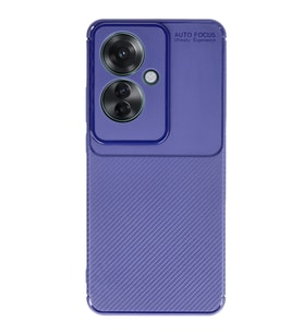 Oppo Reno 11f Kılıf Auto Focus Karbon Kapak - Lacivert