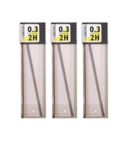 0.3 Kalem Ucu 2H 60 mm 3 Paket 0,3 Min Kalem Uç Teknik Kalem Yedeği Mono Tombow 2H 60 mm 3 Paket (Siyah)